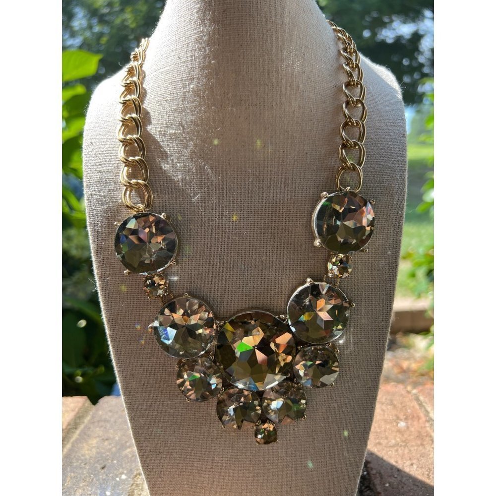Vintage Natasha Statement Crystal Necklace -- 18"